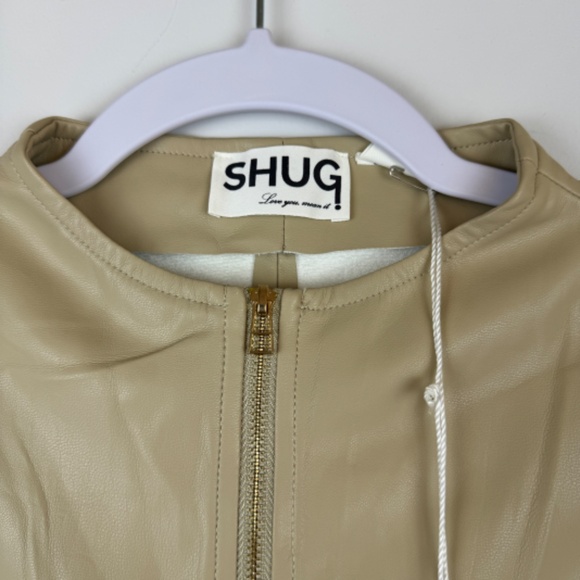 SHUG Khaki Vegan Leather Romper NWT / Sizes S - L In Stock / CLEARANCE - Picture 4 of 15